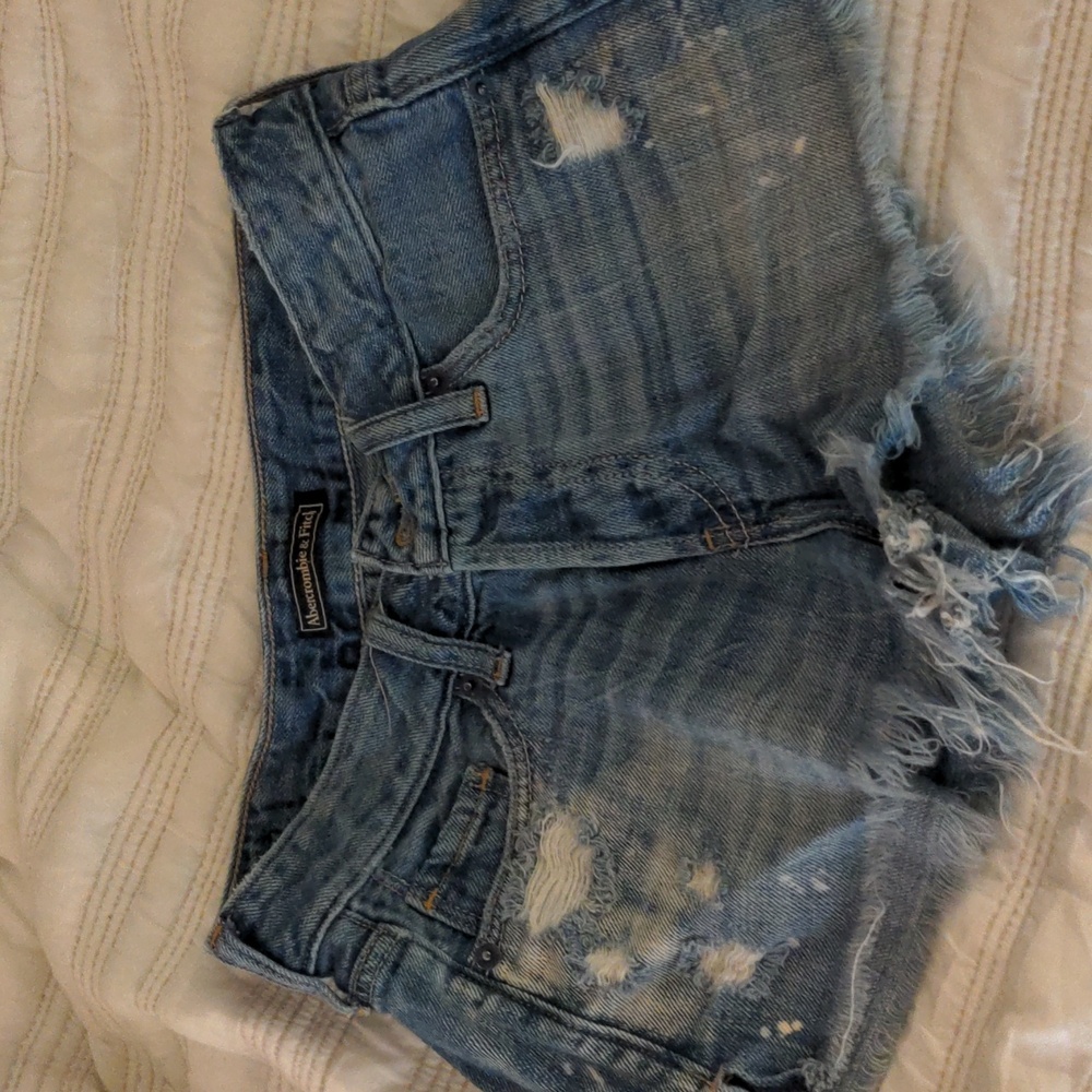 Abercrombie & Fitch Distressed Jean Shorts